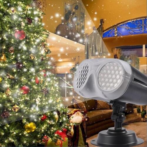 New Design Christmas LED Projector Light Waterproof Remote Control Snowflake Projection Lamp For Indoor Outdoor Party Decor