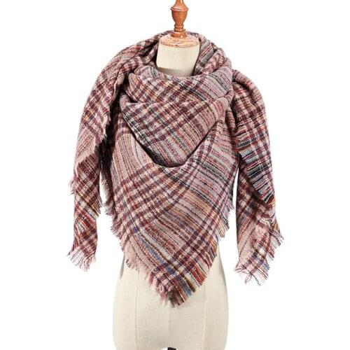 2020 new design brand ladies knitted spring autumn winter women scarf plaid warm cashmere scarf shawl luxury neck bandana SP75