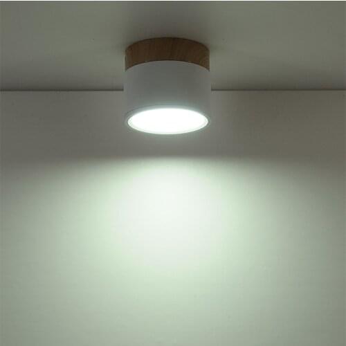 Nordic LED Ceiling Lights Fixtures Indoor Aisle 5W 7W 12W Aluminum Black White Green Yellow Color Round Kitchen Ceiling Lamp