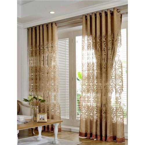 Modern European-style Luxury Hollowed Out Finished Bedroom and Living Room Blackout Curtains for Living Dining Room Bedroom