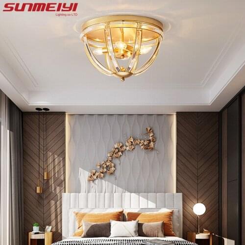 Morden Led Ceiling Lights For Bedroom Corridor Living room Creative Crystal Black Ceiling Lamp Kitchen Bar Lighting plafonniers