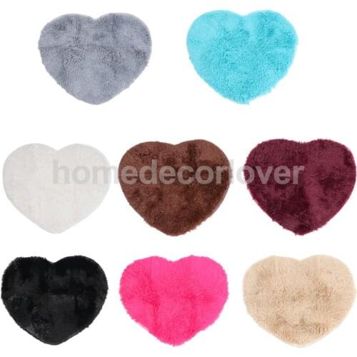 Super Soft Lovely Heart Love Shaped Area Rugs Cushion Anti-skid Door Mat Area Carpet for Home Bedroom 70x60cm