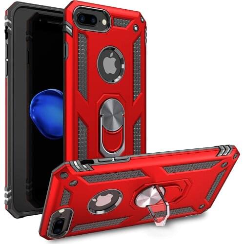 Heavy Duty Rugged Cover Ring Bracket Magnetic Holder Shockproof Kickstand case for for iPhone 7 plus/iPhone 8 plus/iPhone 6 6S