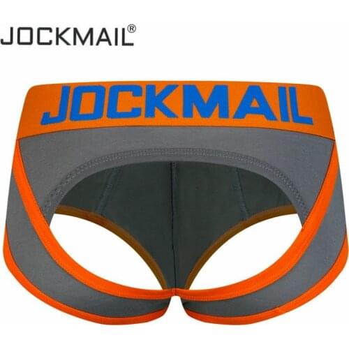 JOCKMAIL Sexy Men Underwear Briefs Men Thong G-strings Tanga Short Underpants Gay Male Underwear Open Backless Crotch Jockstraps