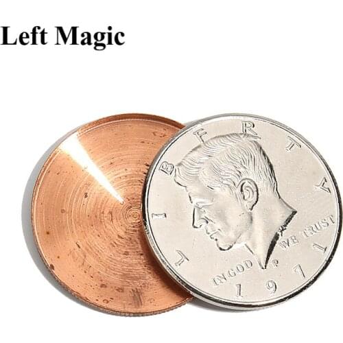 1pc Expanded Shell (head, Half Dollar) Magic Tricks Coin Appear/Vanish Magia Magician Accessory Close Up Illusions Props Gimmick