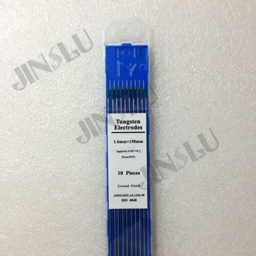 TIG Welding Pure Tungsten Electrode WP Green Tip 1.6mmx150mm,100PK