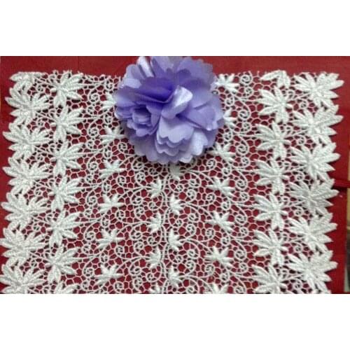 23.5cm High Quality Water Soluble Embroidered Lace,cloths and dress lace trim,XERY10330