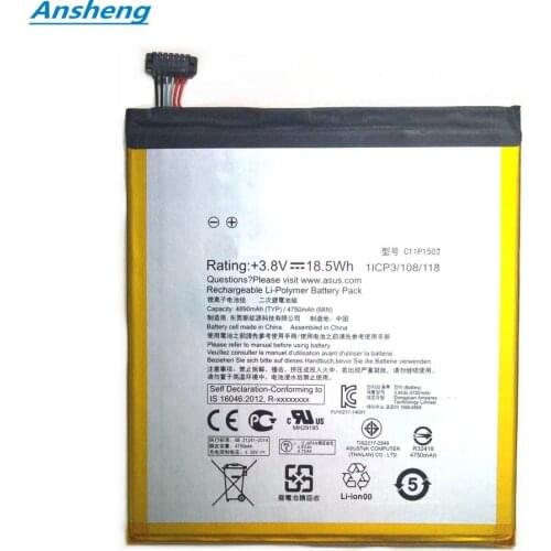 Ansheng High Quality 4890mAh C11P1502 battery for ASUS ZENPAD 10 Z300C Z300CL ZD300CL Z300CG P023 P01T 10.1