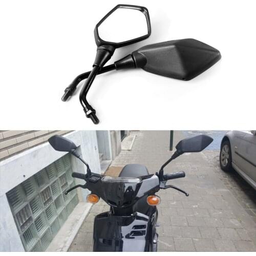 2PC Universual 8mm 10mm Carbon Fiber Motorcycle Mirror Scooter E-Bike Rear view Mirrors Electrombile Back RearSide Convex Mirror