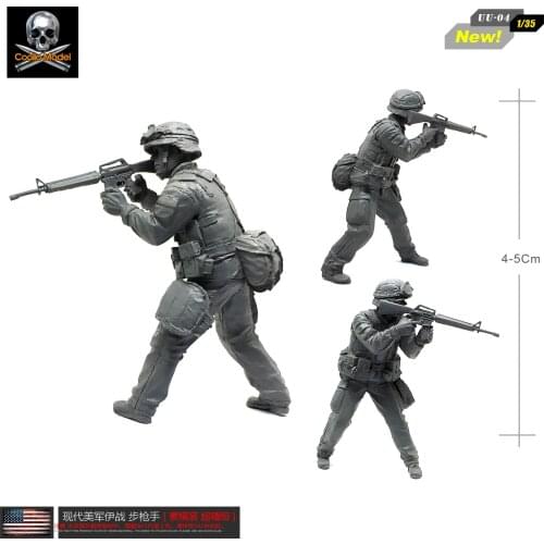 1/35 Resin Figure Kits Modern American Soldier Model Self-assembled UU-04