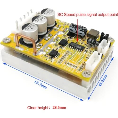 1PCS 350W 5-36V BLDC Three-Phase DC Brushless With Hall Motor Controller Sensorless Brushless Motor Electric Accessories