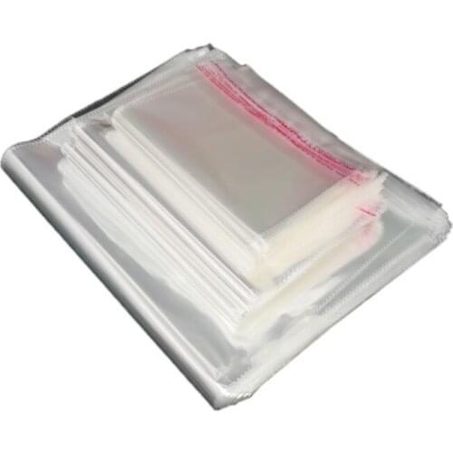 100pcs Plastic Sealed Pocket18cm ~35cm 28sizes Transparent Packaging Bag OPP Self-adhesive Bag Self-adhesive Zipper lock Bags