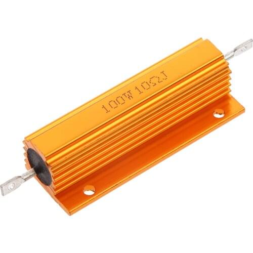 100W 10 Ohm Aluminum Housing Shell Case Wirewound Resistor Groove Weather Resistance High Precision