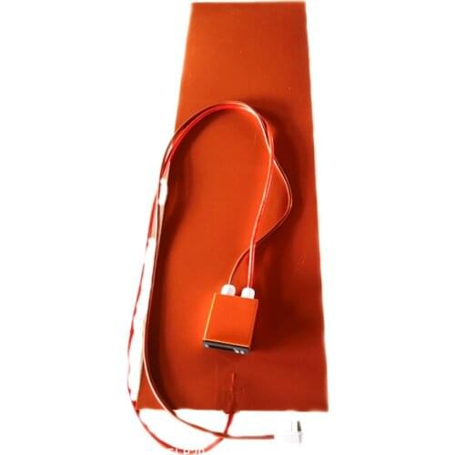 240V 1050W 300*1000*1.5mm Silicone Rubber Heater for machine digital thermostat on wire 3000mm lead wire