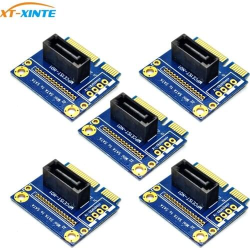 5/10pcs Mini SATA to 7Pin SATA PCI-e Extension Adapter mSATA to SATA Converter CardHalf-size for 2.5" 3.5" HDD SSD Hard Drive