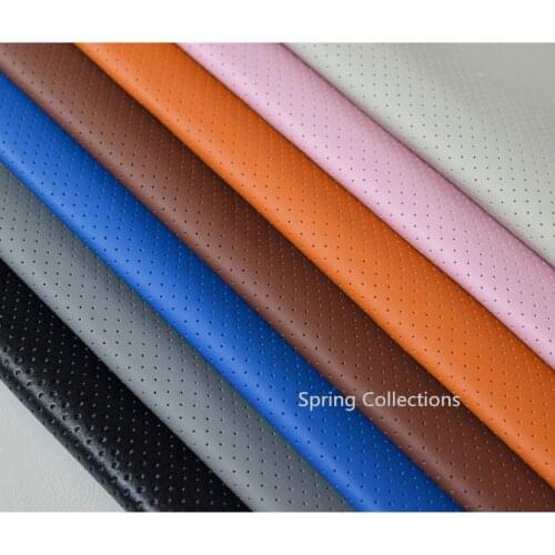 9colors 137*100cm Breathable PU leather Composite sponge perforated fabric car interior decoration fabric Thick 2.2mm