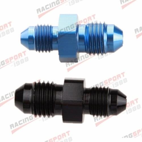 AN-4 AN4 To AN-3 AN3 Straight Reducer Adapter Fitting Aluminum Black/BLUE