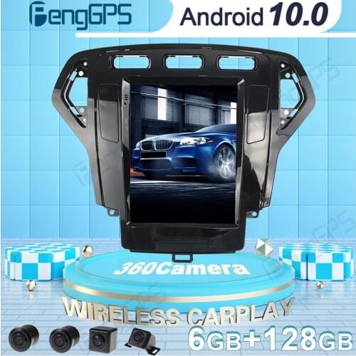 360 Camera Car DVD Player GPS Navigation For Ford Mondeo 2007-2010 Tesla Style Android Radio Car Stereo Multimedia Headunit