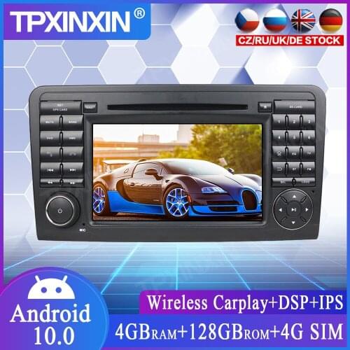 128G For Mercedes-Benz ML Class W164 Android 10.0 Car GPS Navigation Player Head Unit Auto Radio Tape Recorder Multimedia Player