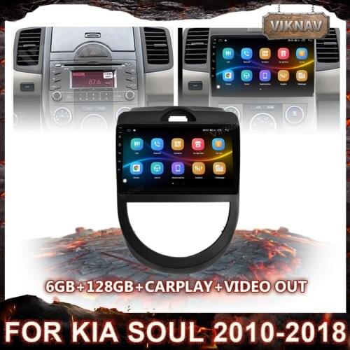 9 inch For Kia Soul 2010-2018 Android 2 Din Car Multimedia Stereo Player Navigation GPS WIFI Radio HD Screen Stereo Receiver