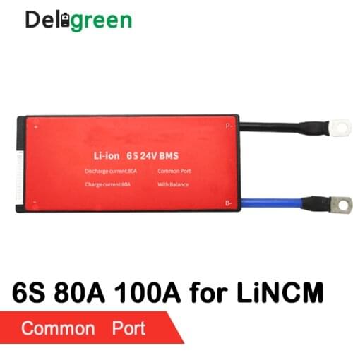6S 80A 100A PCM/PCB/BMS for 24V 18650 lithium battery pack for electric bicycle and scooter and tools,back up,solar energy