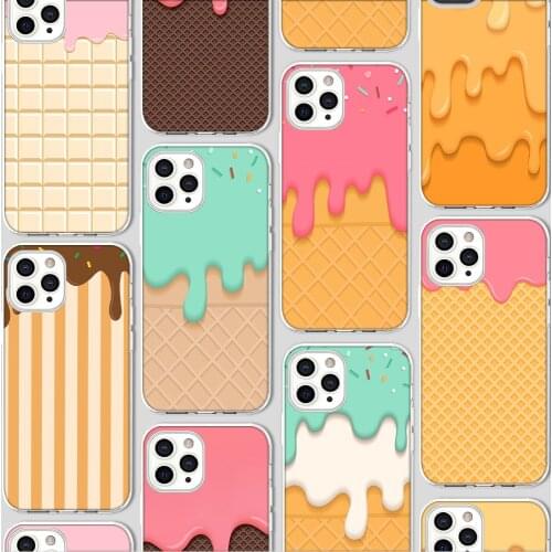 Ciciber Funda Case for Iphone 12 Case for IPhone 12 11 Pro XR 7 X XS Max Mini 8 6 6S Plus SE 2020 Silicone Color Fashion Cream