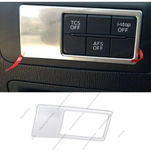 Lsrtw2017 for Mazda CX-5 CX5 car foglight headlight switch adjust frame trims Accessories 2012 2013 2014 2015 2016 decoration