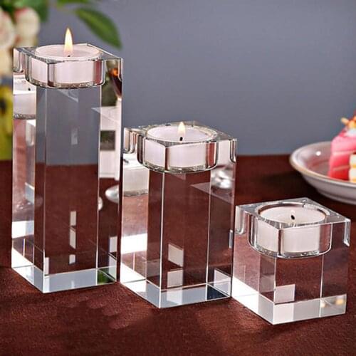 Crystal candle European-style decoration wedding creative candle holder romantic soft home crystal candle holder