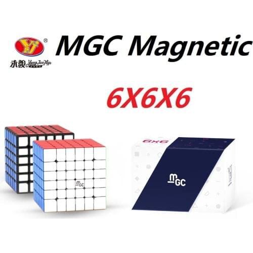 Original YJ MGC 6 Cube 6x6 magnetic magic cube yongjun MGC 6 magnets cubo magico puzzle speed cubes educational toys for kids