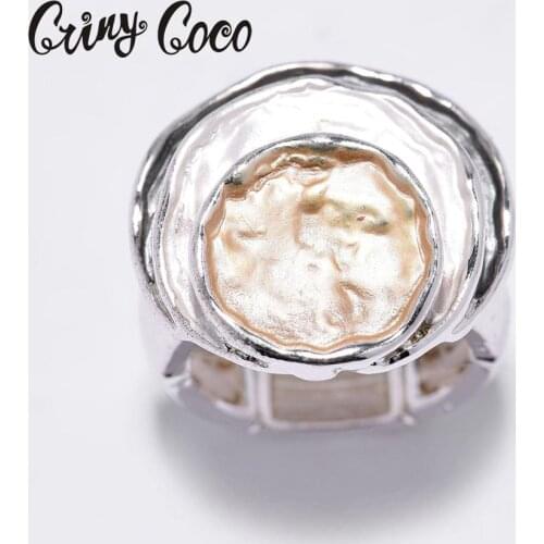 Cring Coco 2020 Girls Creative Design Finger Rings for Women Fashion Jewelry Holiday Gift Geometric Circle Alloy Adjustable Ring