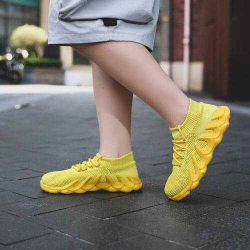 Fashion New Children Shoes Kids Casual Shoes Fashion Breathable Knitting Soft Bottom Non-Slip Boys Girls Sneakers