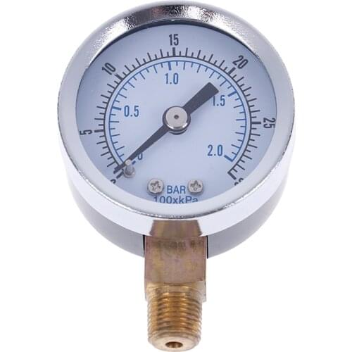 1/8 "NPT 0-30PSI Mini Luchtdrukmeter Compressor Hydraulische Gauge Manometer Druk Tester Terug Mount 1.5" Dial