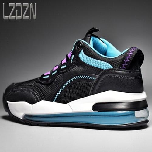 Mens Shoes Sports High-Top Basketball Increased in Autumn Thick-Soled No.1 Full Sole Air Cushion Shock Absorption Air Force