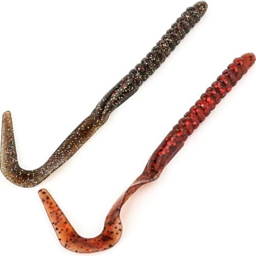 Soft lure Curly long tail Wobblers Jighead Swimbait 5g 125mm Salt Silicone fishing bait Artificial Worm Fishing Tackle