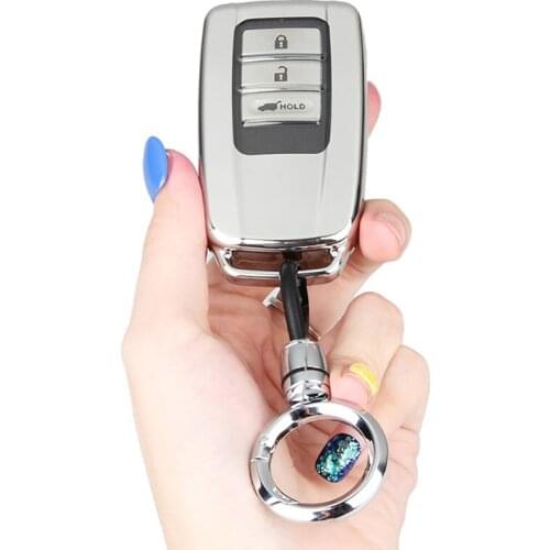 Soft TPU Key Fob Cover with Keychain Ring for Acura RLX RDX MDX ILX TLX PLX NSX Car Interiors Accessories