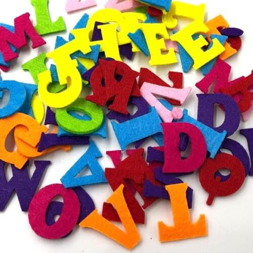 100pcs Mix Color Padded Felt Appliques Craft Kids Doll Lots