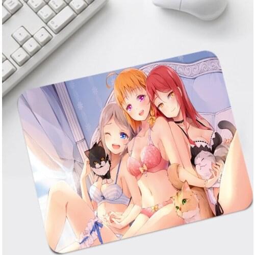 Anime Bikini Sexy Girl Mat Mice Small Size 26x21cm Anti-slip Rubber Mouse-pad PC Play Mat Gamer Accessories
