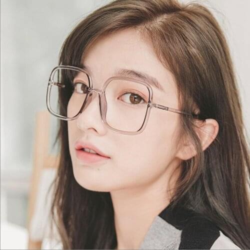 Square Transparent Women Optical Glasses Oversize Computer Anti blue-ray Eyewear Trendy Glasses Frame Men Sunglasse