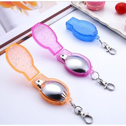 Outdoor 1PC Stainless Steel Folded Fork Spoon Knife Picnic Camping Dinnerware Tableware with box