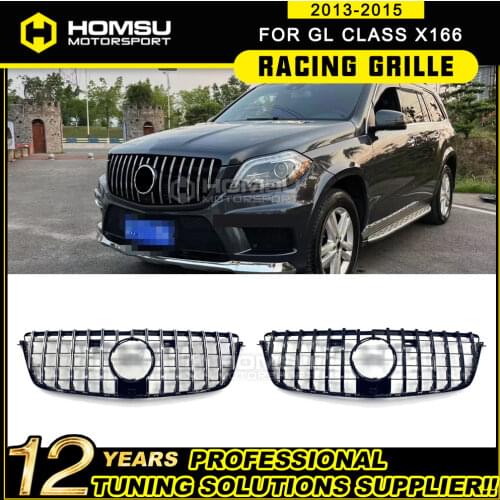 Front grille for GL class X166 GT GTR Grille GL X166 am g GL500 GL550 GL63 SUV red GL grille 2013-15