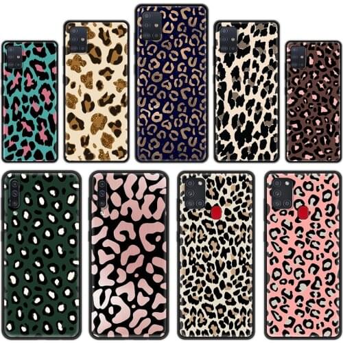 Leopard Print Luxury Soft TPU Case for Samsung Galaxy A21S A51 A71 A12 A02S A21 EU A32 A52 A72 5G A41 A31 Phone Coque