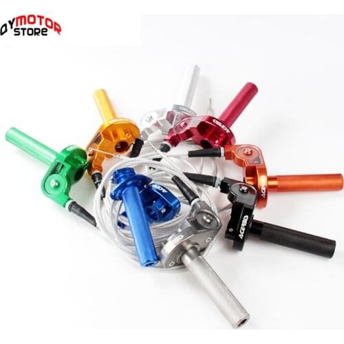 High quality Motorcycle Throttle Grip Twist Quick Action Gas Throttle M10 CNC Aluminum With Cable Fit Dirt Pit Bike Racing