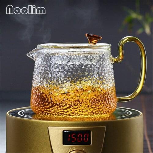 Handmade Heat Resistant Glass Teapot With Handle Boiling Kettle Coffee Maker Tea Set Office Transparent Tea Pot Teaware 550ML