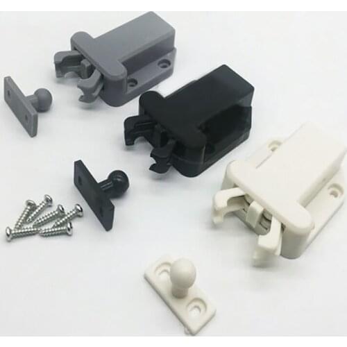 Rebound self-locking Door Catch Door Drawer Cabinet Catch Push To Open Device for Furniture Cabinet Cupboard with Screws
