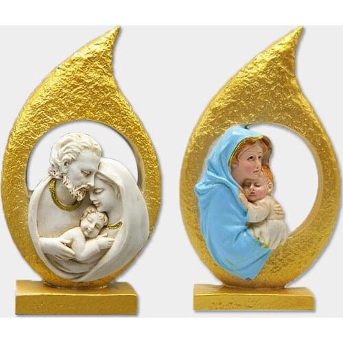Catholic Virgin Mary Jesus Silicone Mold Fondant Cake Mold Resin Gypsum Chocolate Candle Candy Mold Home art ornaments