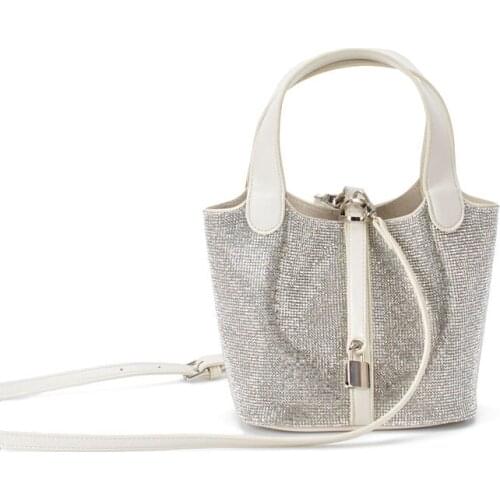 Bag For Women Fashion Luxury Crystal Women Bucket Purses Evening Clutch Bags Pu Chains Shoulder Handbags Womens Bag