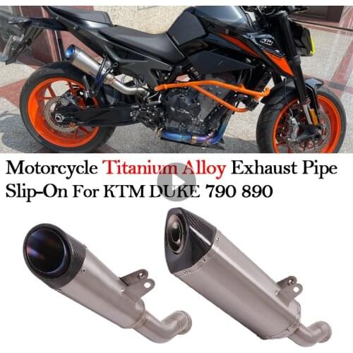 Slip-On For KTM DUKE 790 890 KTM790 2018 - 2021 Motorcycle Titanium Alloy Exhaust Muffler Escape Moto DB Killer Middle Link Pipe