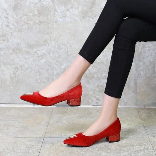 Big Size 11 12 13 ladies high heels women shoes woman pumps Single Shoes with Shallow Mouth at Peacetime