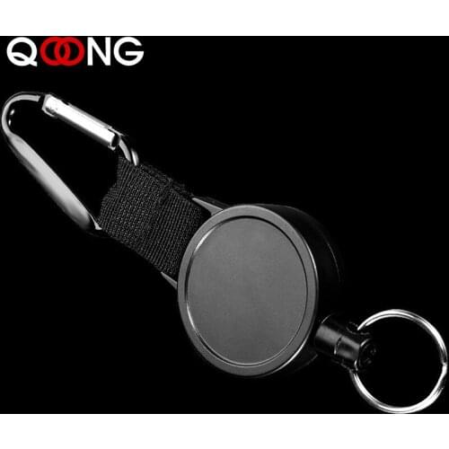 10 Pieces 80CM Wire Rope Camping Telescopic Burglar Chain Key Holder Keychain Outdoor Key Ring Return Retractable Key Chain H24