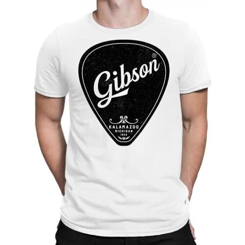 2020 Gibson T-shirt Gibson Pick Graphic Tee Mens Vintage Retro Shirt Classic Hipster Tops Funny Aesthetic Tees